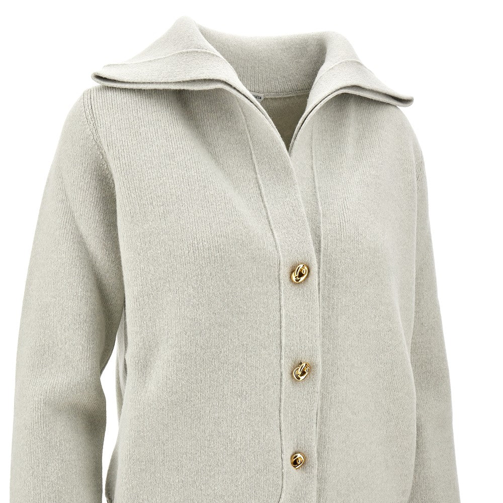 Wool cardigan with Knot buttons