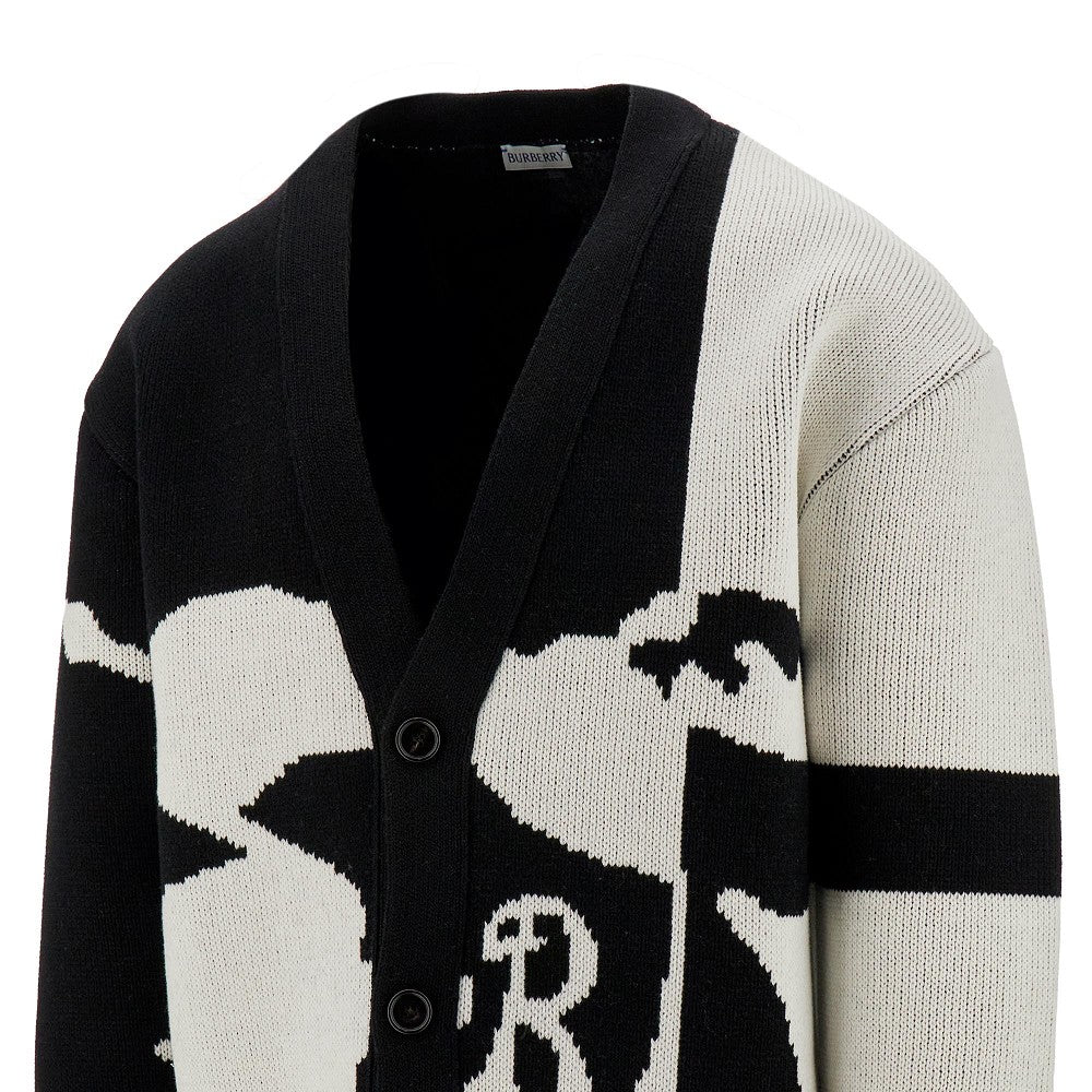 Cardigan in lana con motivo EKD