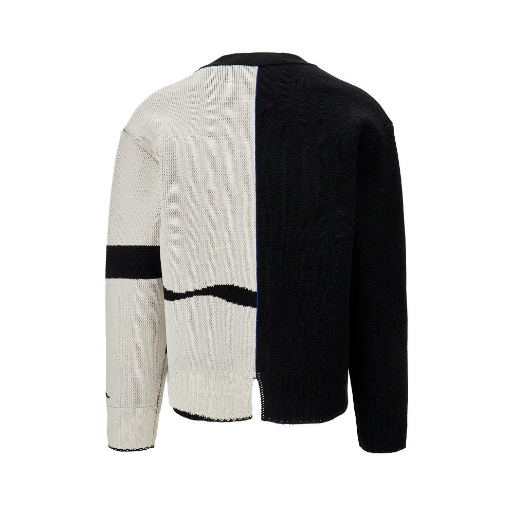 Cardigan in lana con motivo EKD