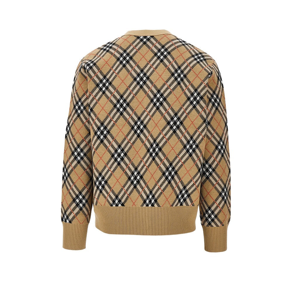 Cardigan in misto lana Check