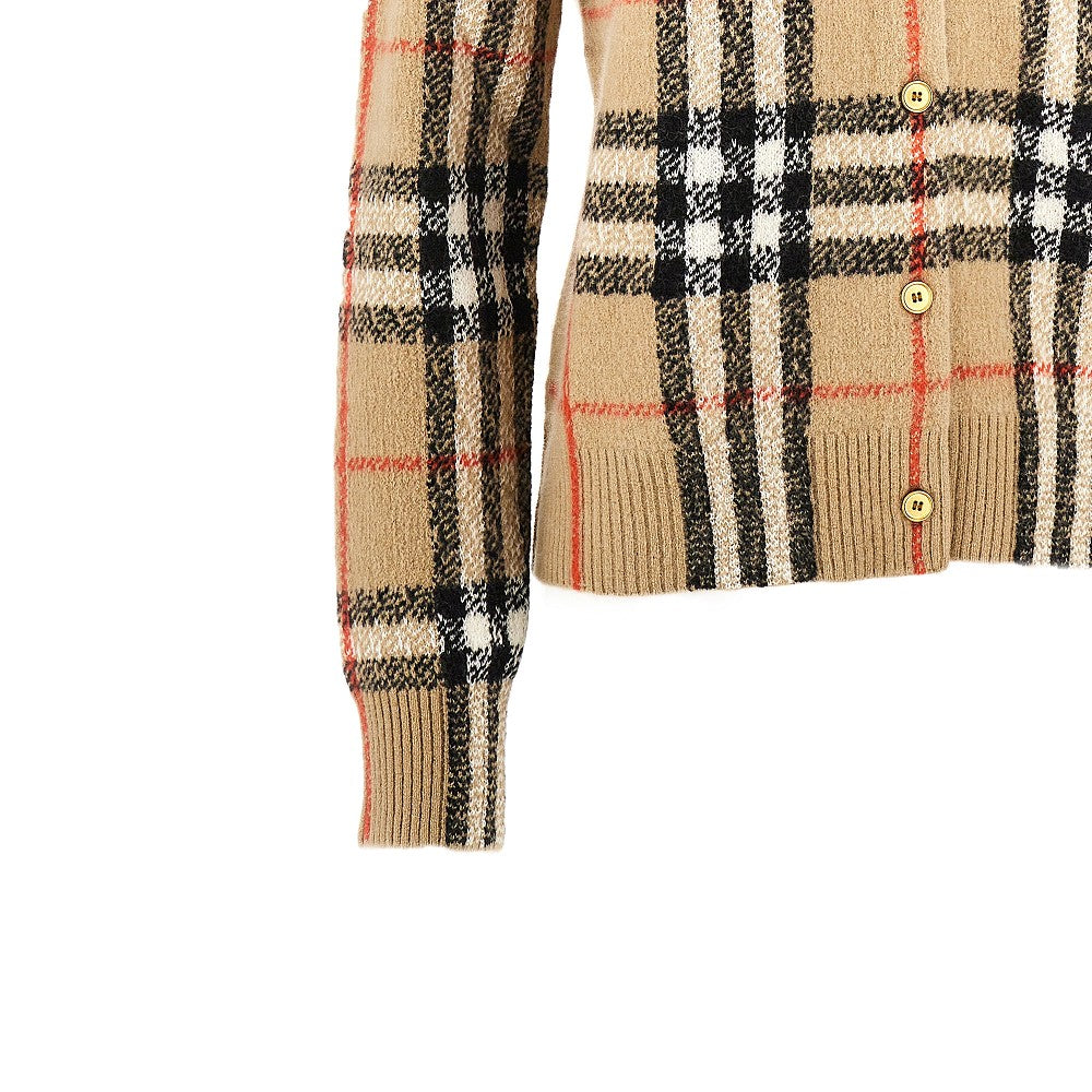 Cardigan in lana e cachemire Check