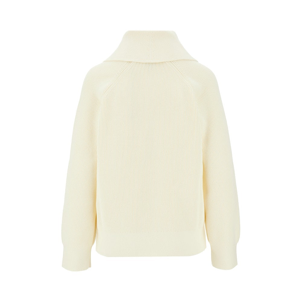 Cardigan in cotone con bottoni Knot