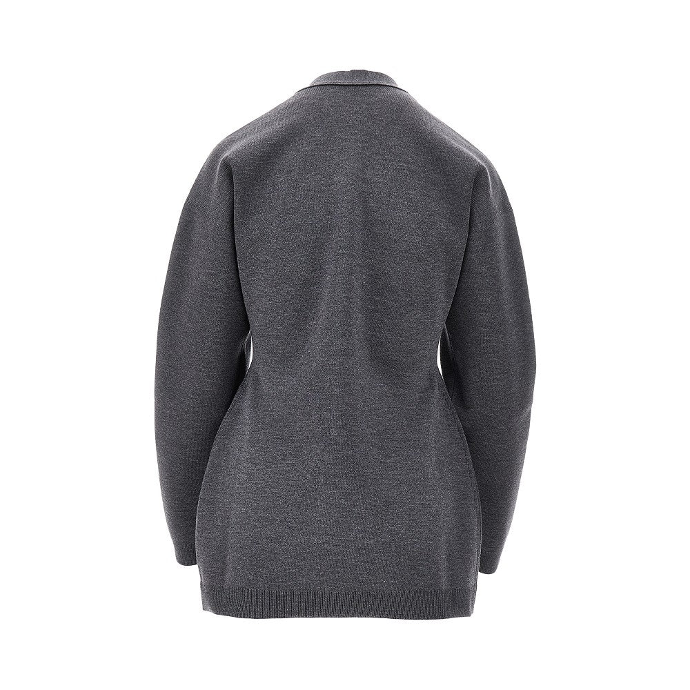 Cardigan a clessidra in misto lana