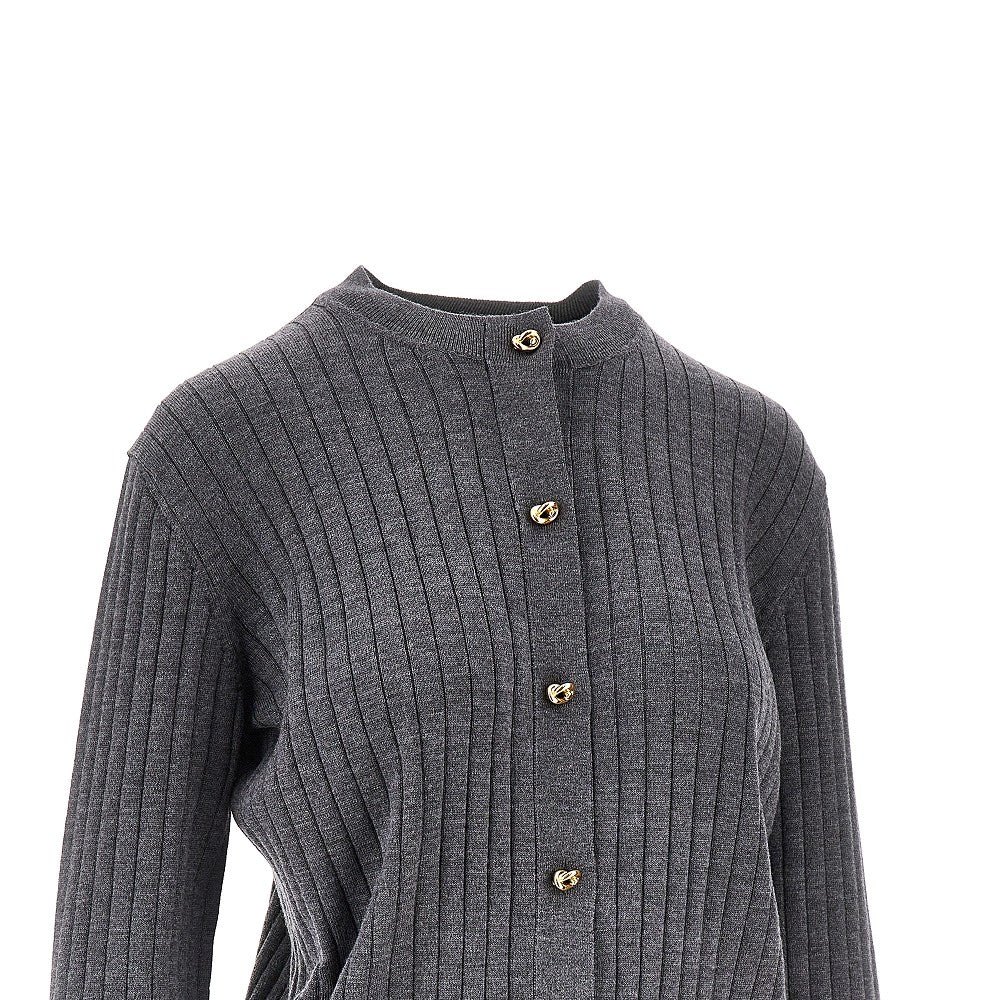 Cardigan in lana con bottoni Knot