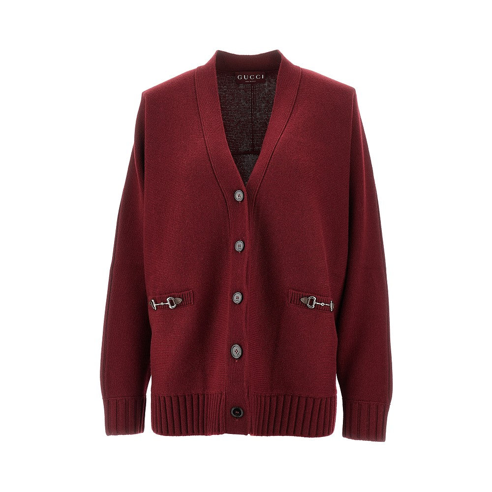 Oversized cardigan with Horsebit details