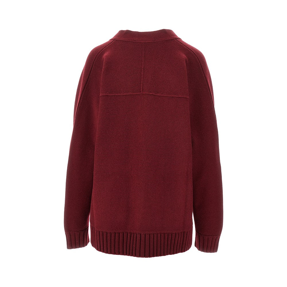 Oversized cardigan with Horsebit details