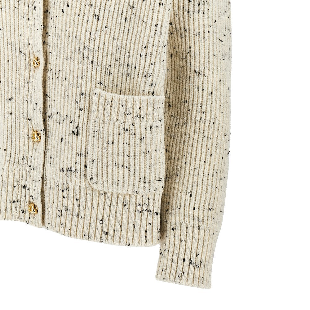 Cardigan in lana con bottoni Knot