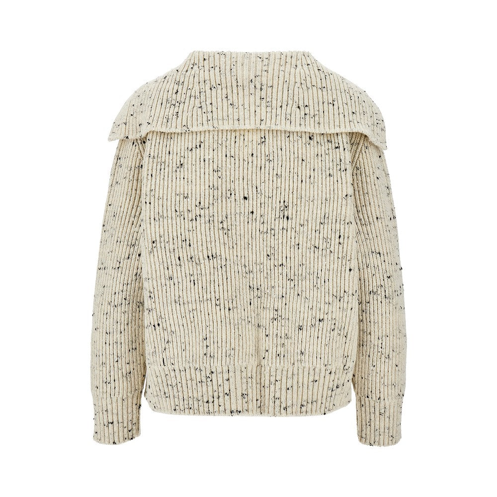 Cardigan in lana con bottoni Knot