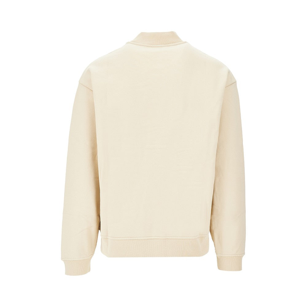 'Gros Grain' fleece bomber jacket