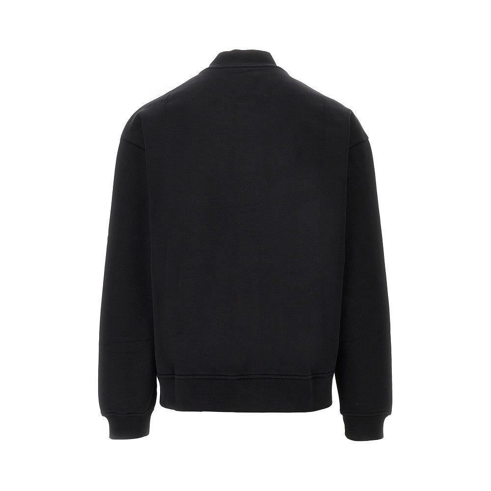 'Gros Grain' fleece bomber jacket