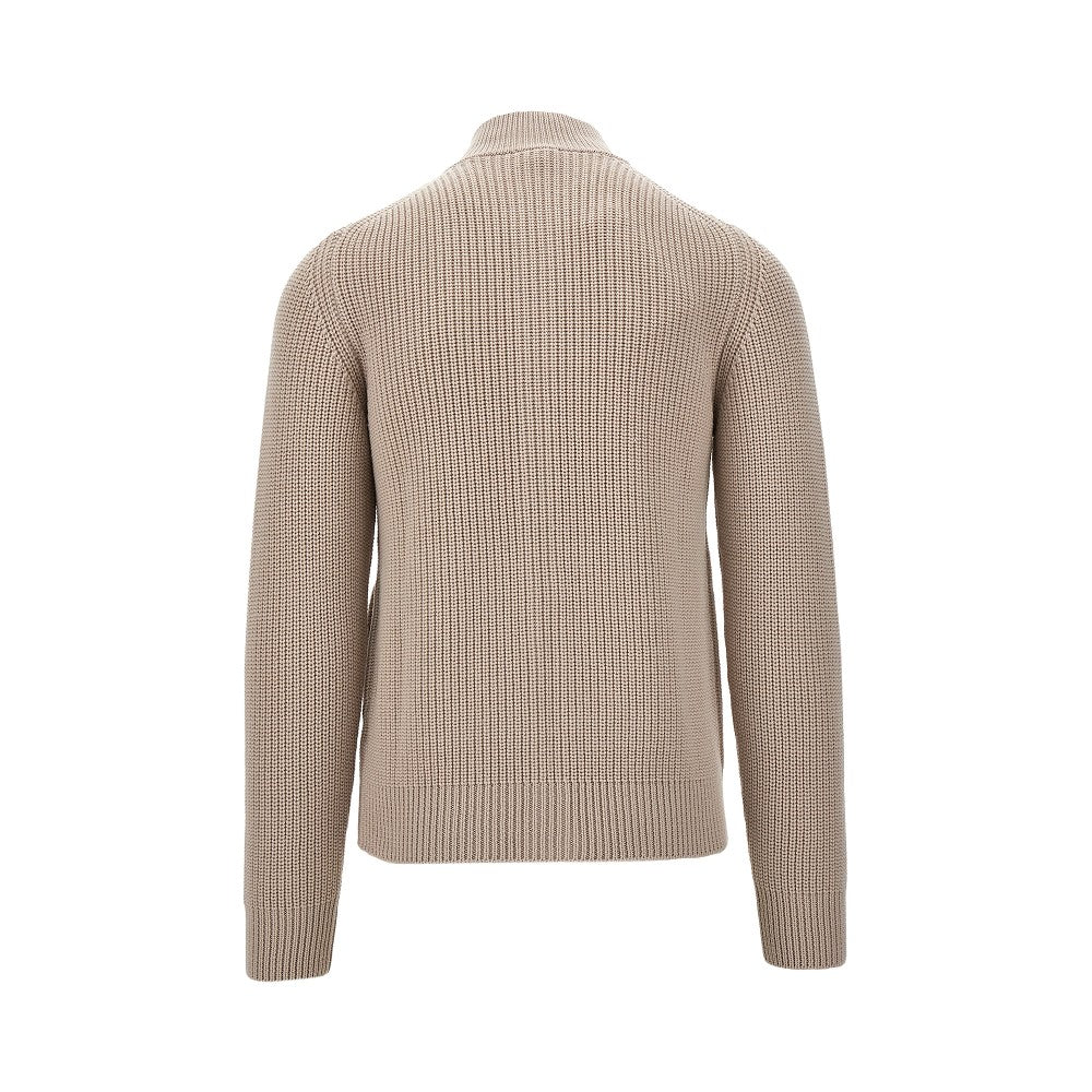Cardigan full-zip in lana merino