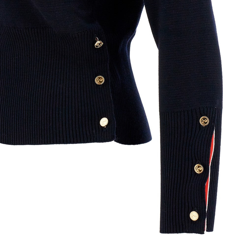 Cardigan in lana merino con 4 Bar Stripe