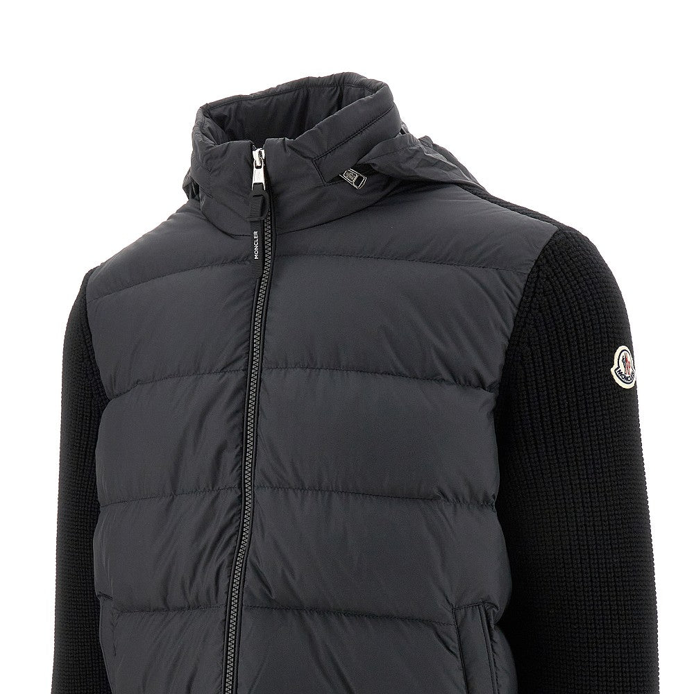 Wool and nylon full-zip cardigan