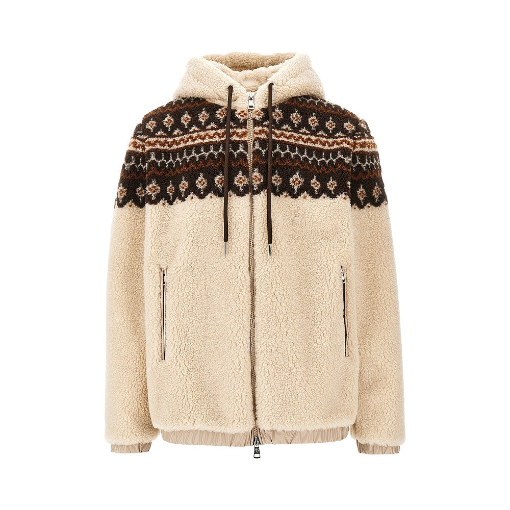 Felpa full-zip in teddy