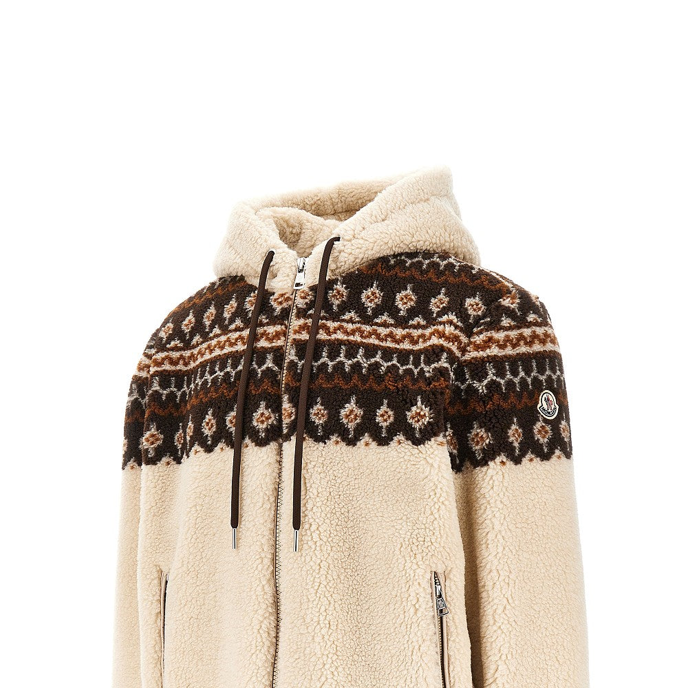 Felpa full-zip in teddy