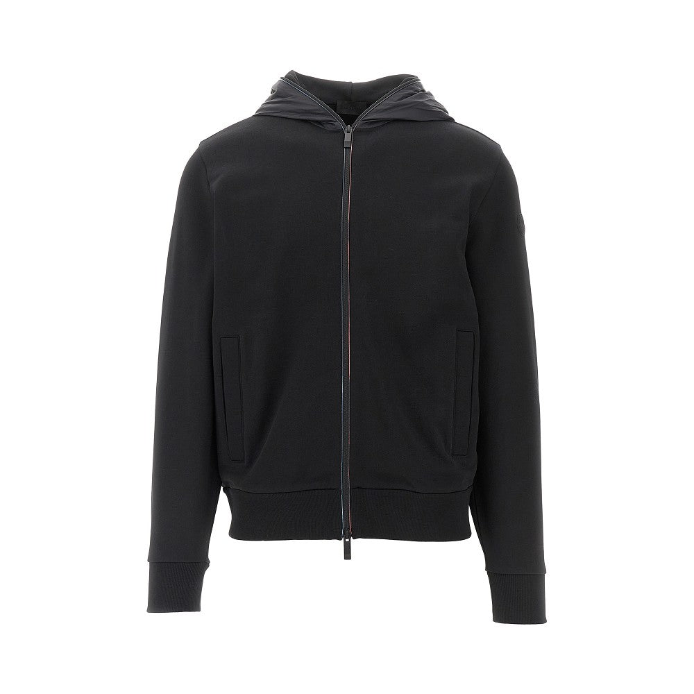 Matt Black full-zip hoodie