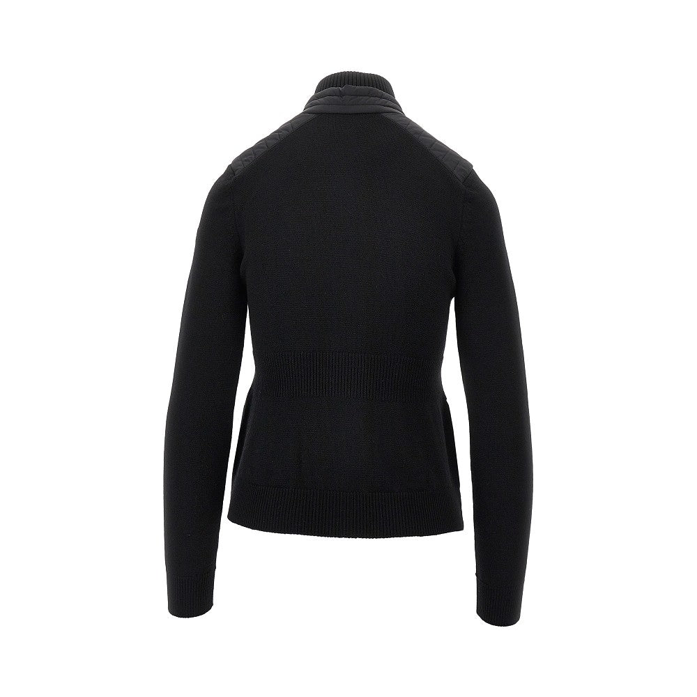 Knit and padded nylon jacket
