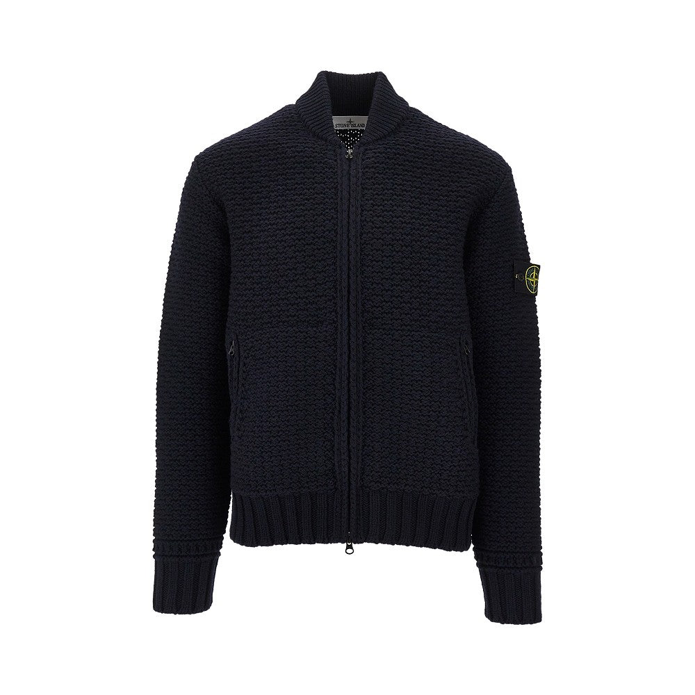 Cardigan full-zip in lana