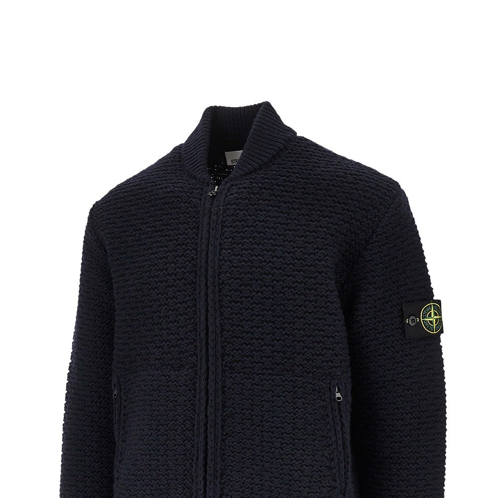 Cardigan full-zip in lana
