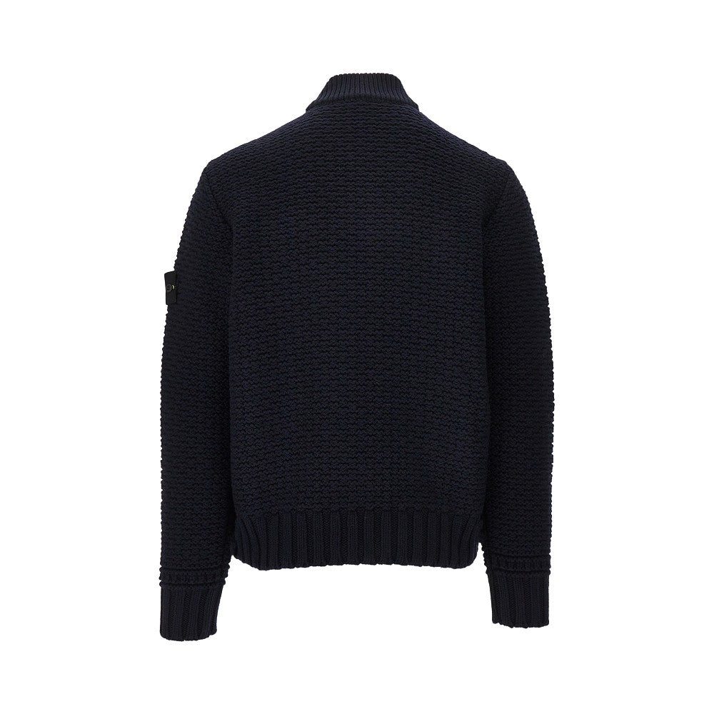 Cardigan full-zip in lana