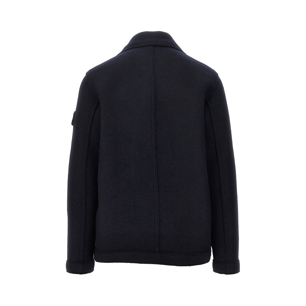 Felted wool double-breasted peacoat