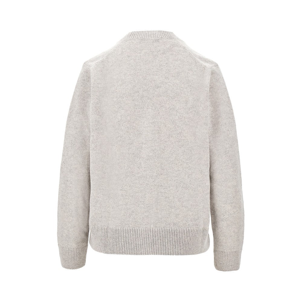 Cardigan in lana con patch Baby Fox