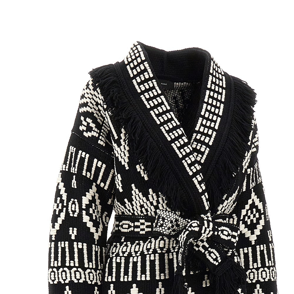 Jungle Beat wool and cotton cardigan