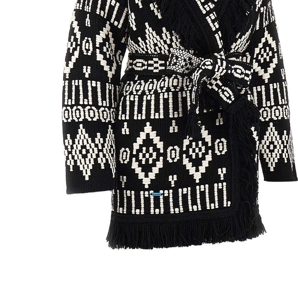 Jungle Beat wool and cotton cardigan