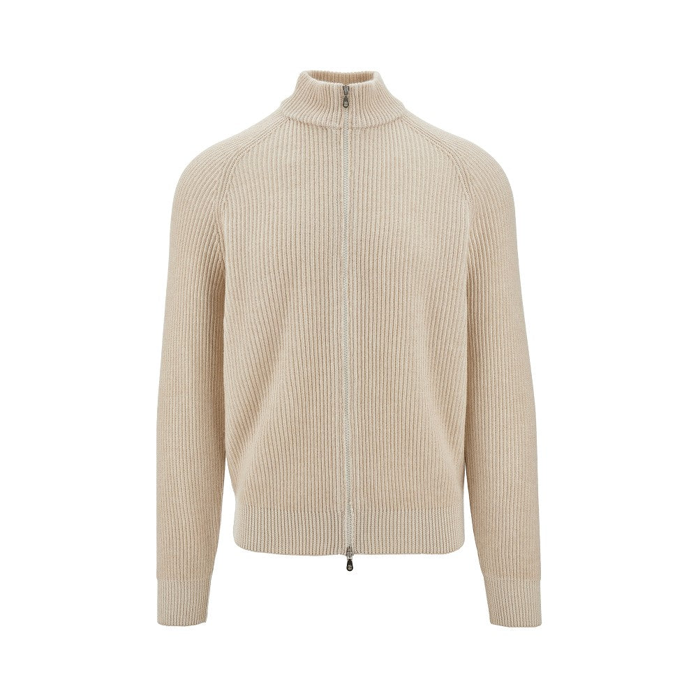 Cardigan full-zip in cachemire