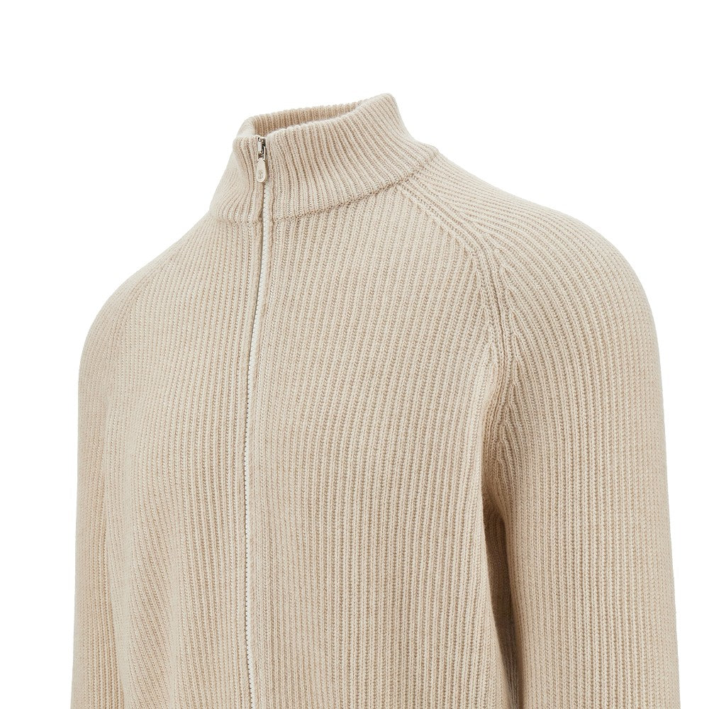 Cardigan full-zip in cachemire