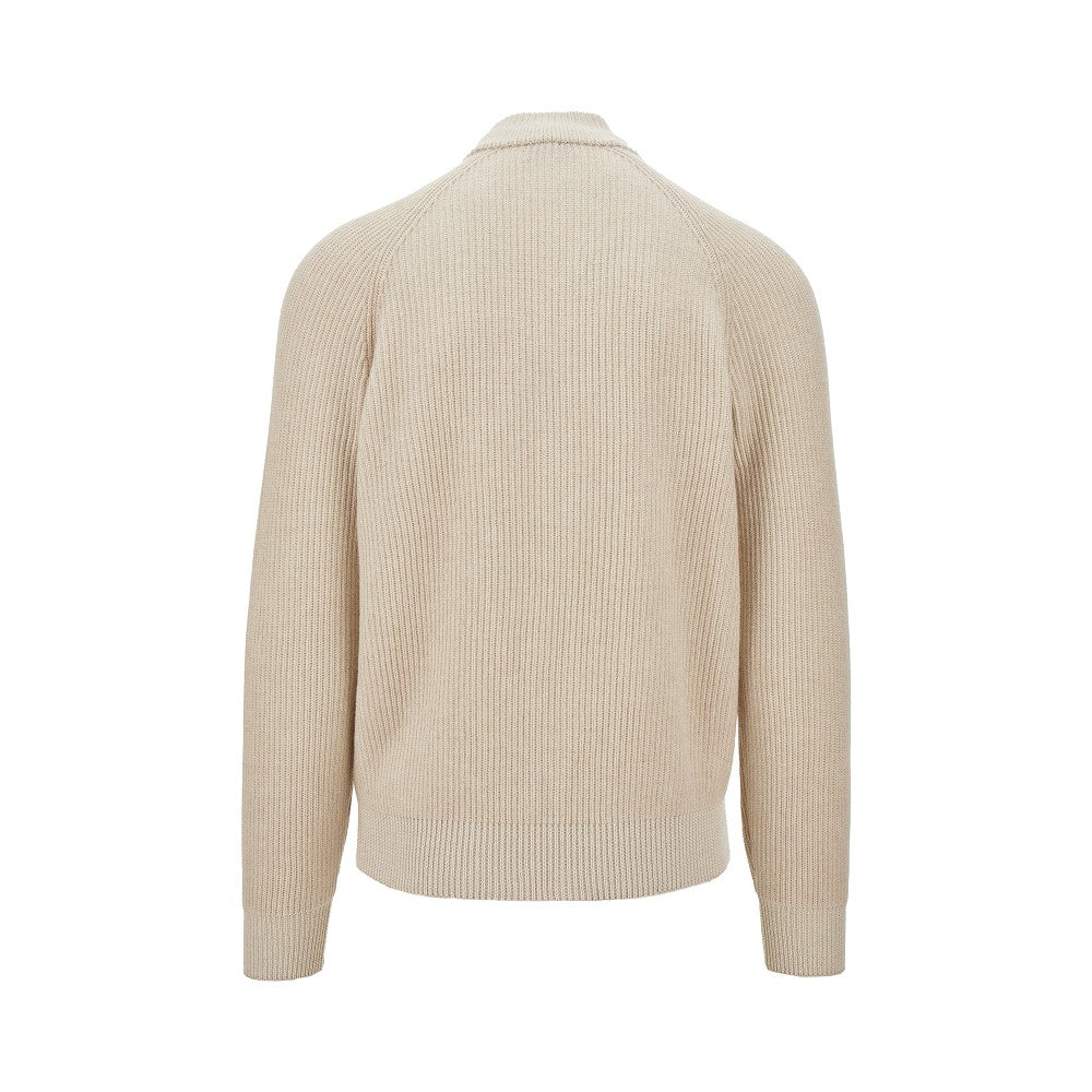 Cardigan full-zip in cachemire