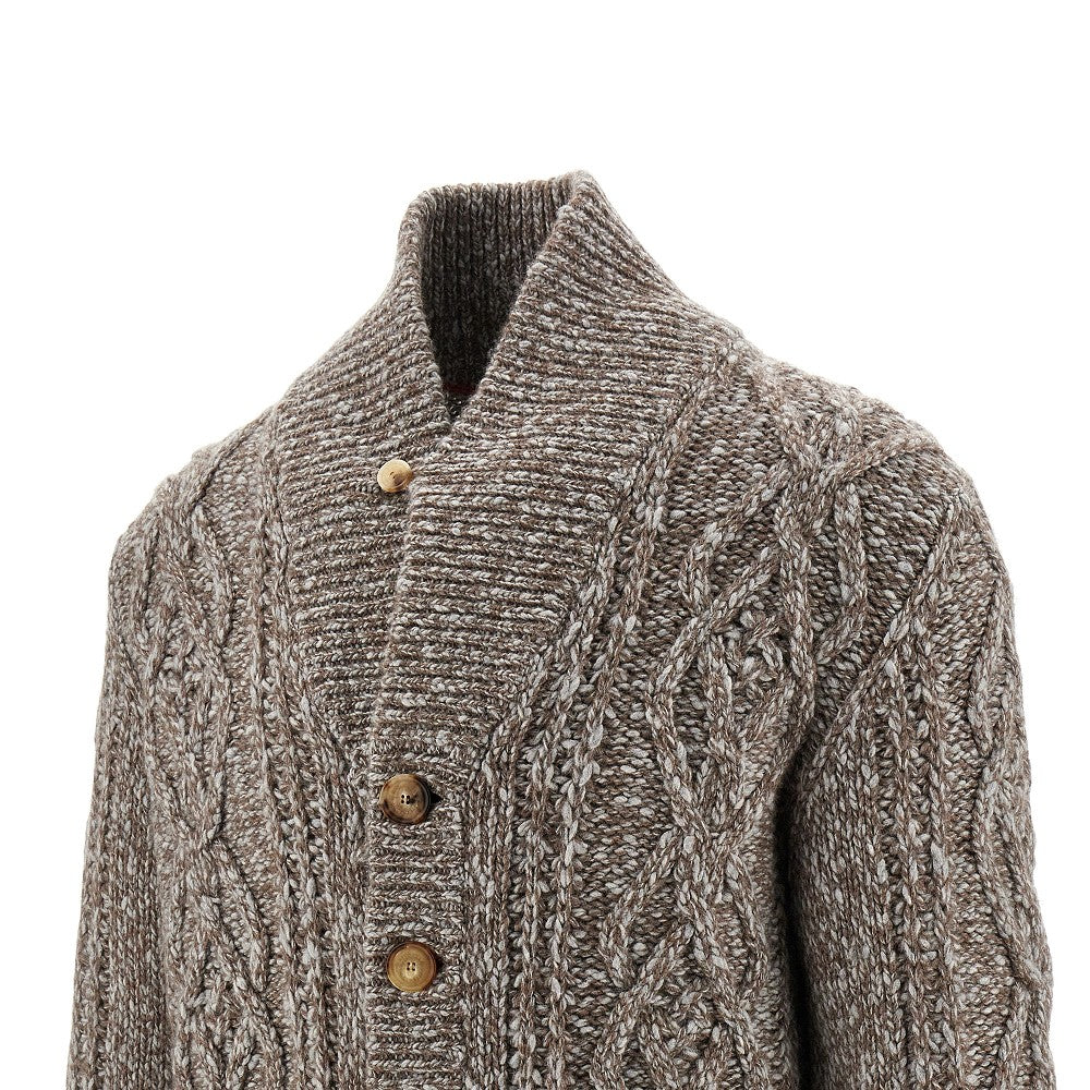 Cashmere-blend cable knit cardigan