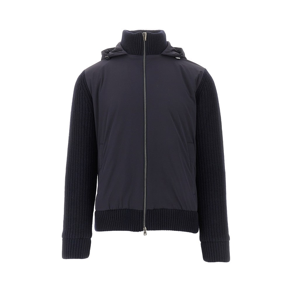 Nylon and kint hybrid jacket