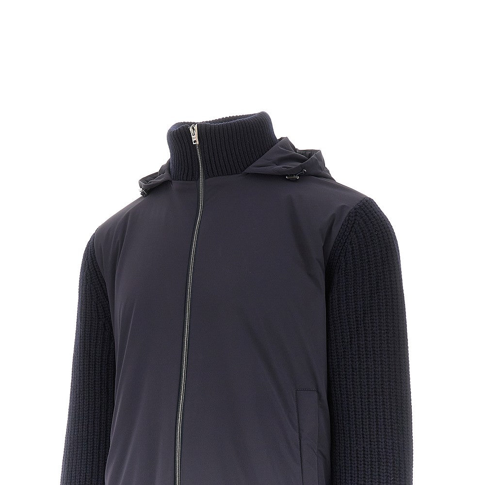Nylon and kint hybrid jacket