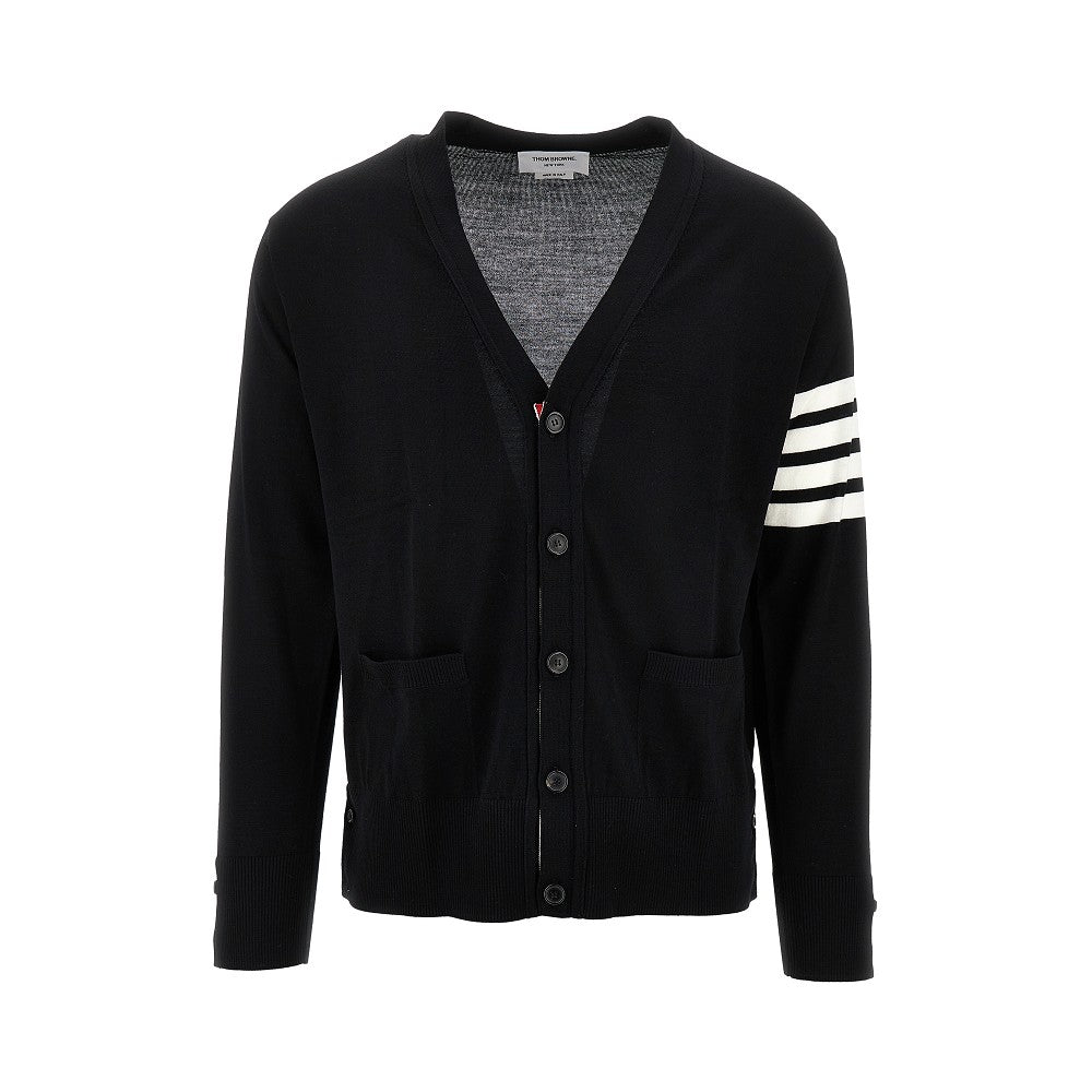 '4 Bar' wool cardigan