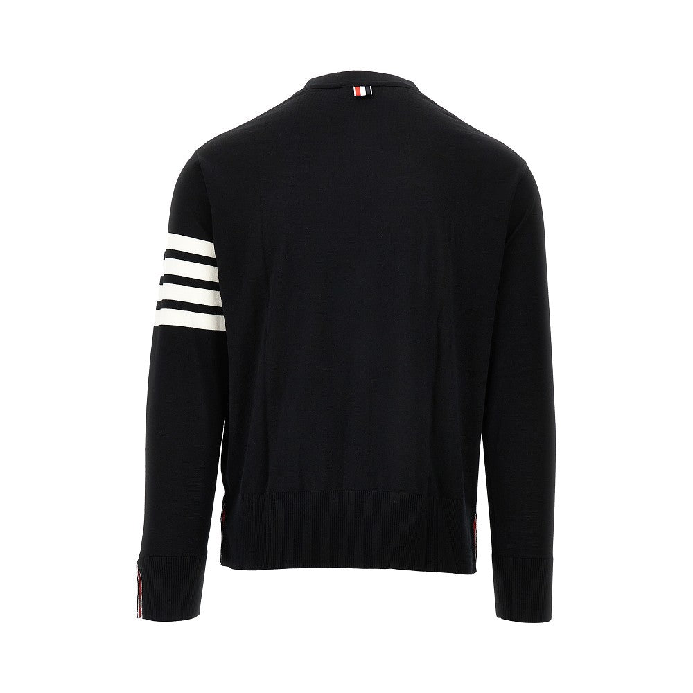 '4 Bar' wool cardigan