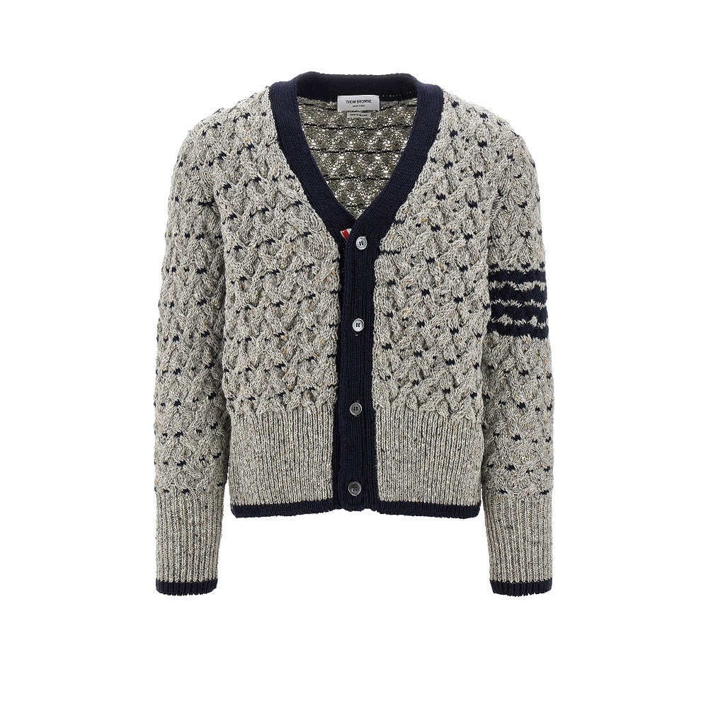 Cable stitch knitted cardigan
