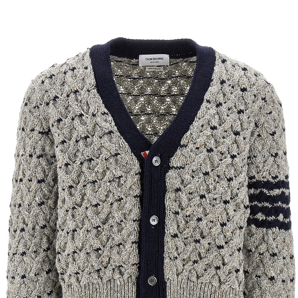 Cable stitch knitted cardigan