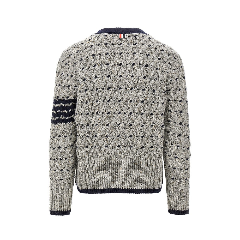 Cable stitch knitted cardigan