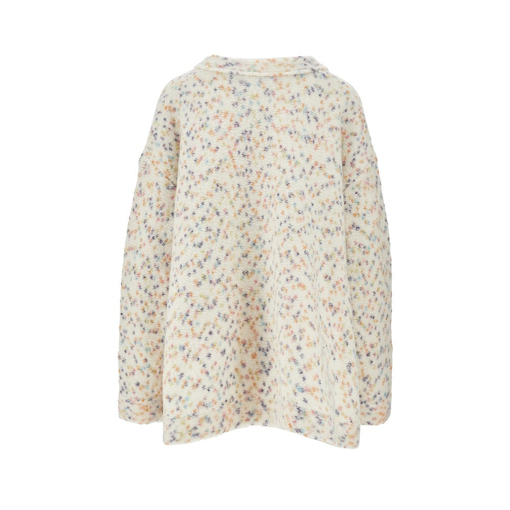 Alpaca-blend A-line cardigan