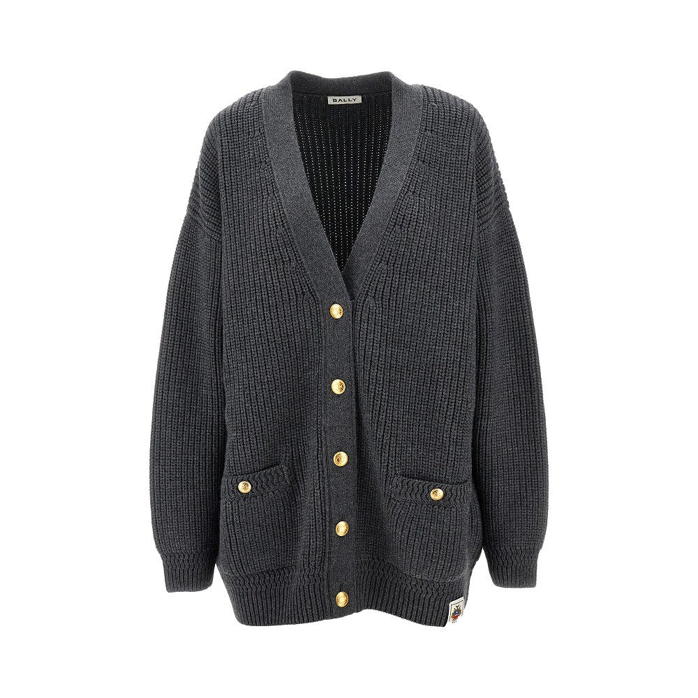 Oversized wool cardigan