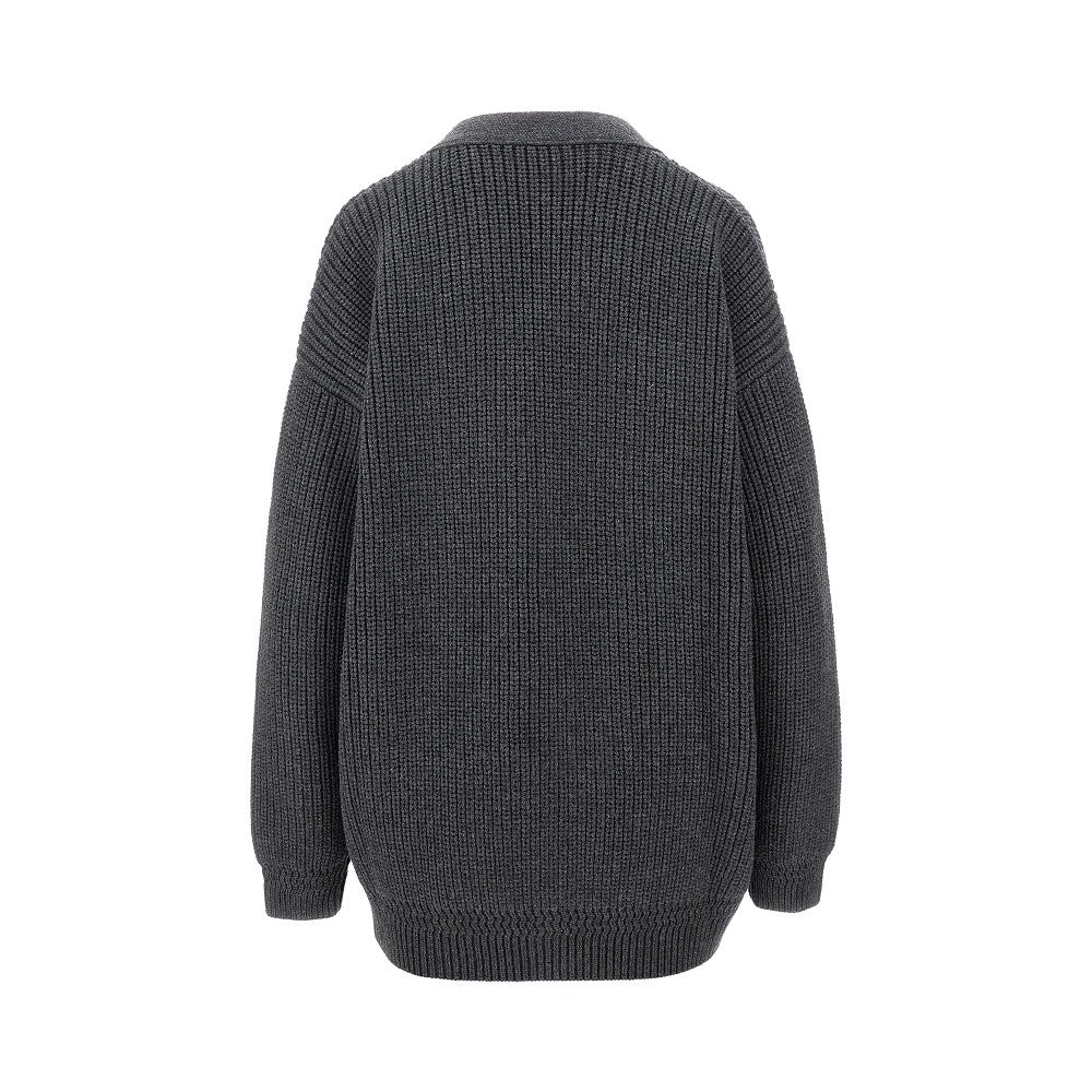 Oversized wool cardigan