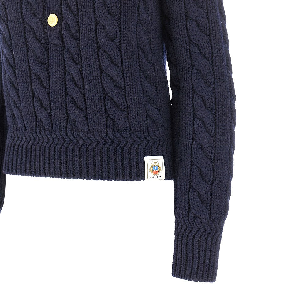 Wool cable knit sweater