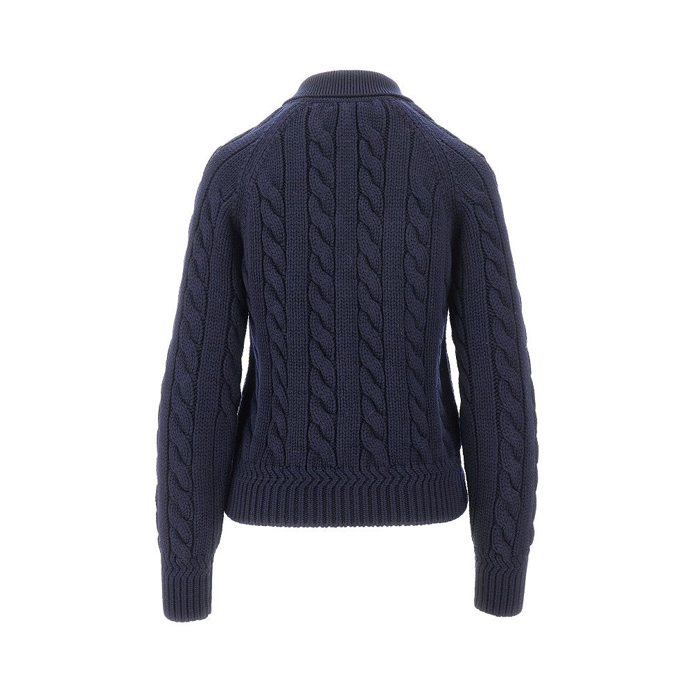 Wool cable knit sweater