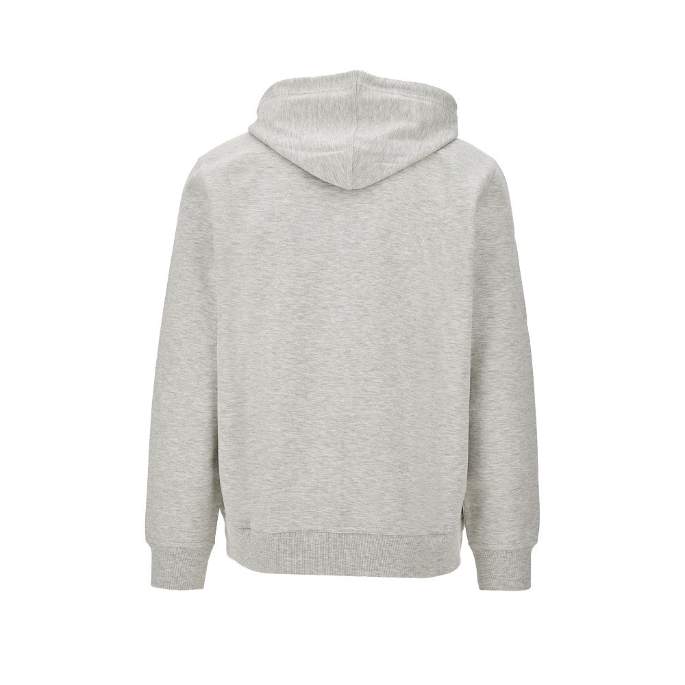 Felpa full-zip in jersey mélange