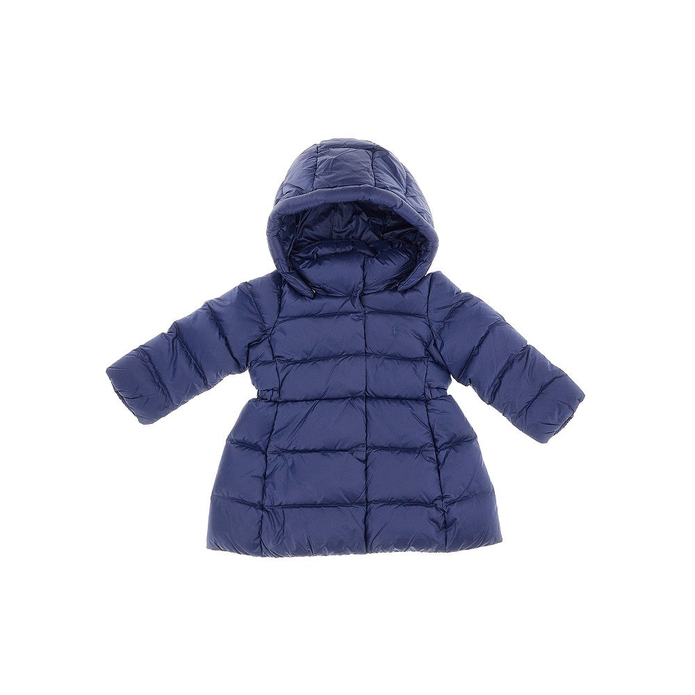Recycled nylon long down jacket