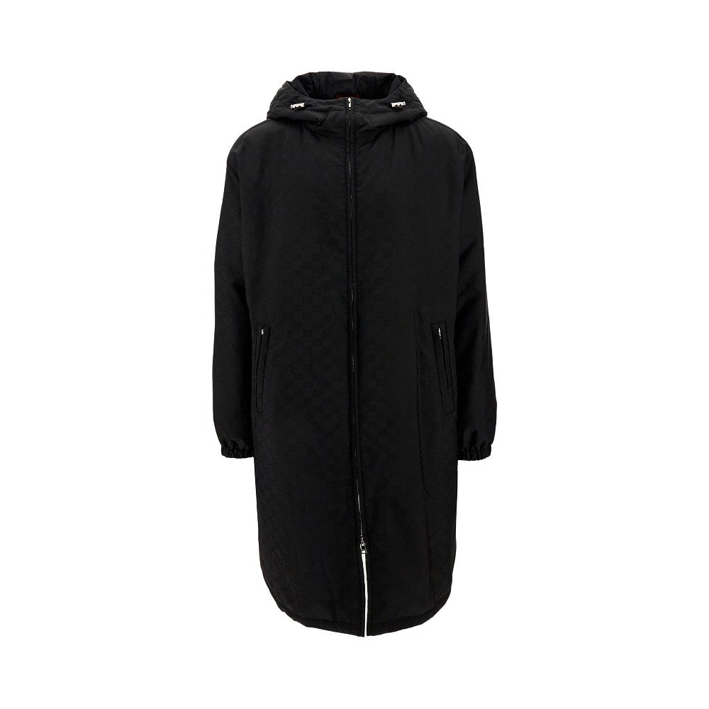 Parka in nylon jacquard GG