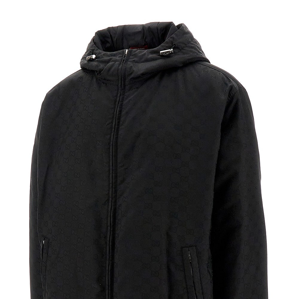 Parka in nylon jacquard GG