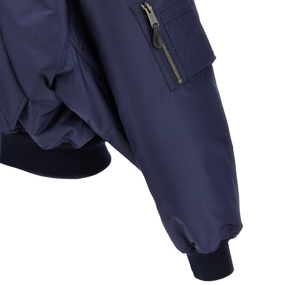 Nylon oversized bomber jacket