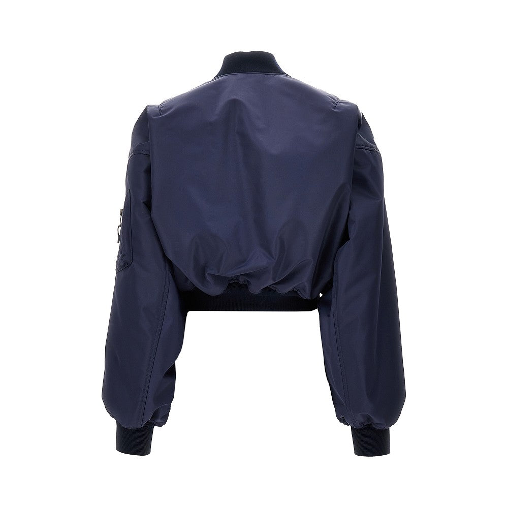 Nylon oversized bomber jacket